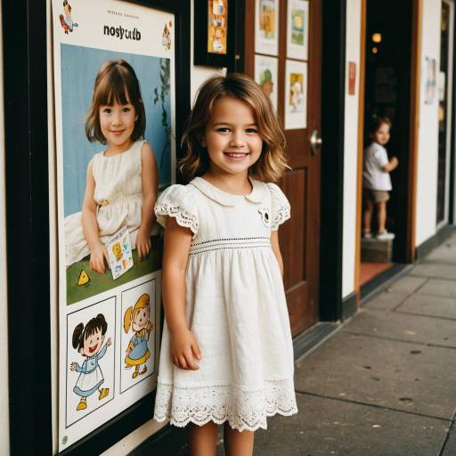 Toddler Girl in White Dress Outside Kids Club