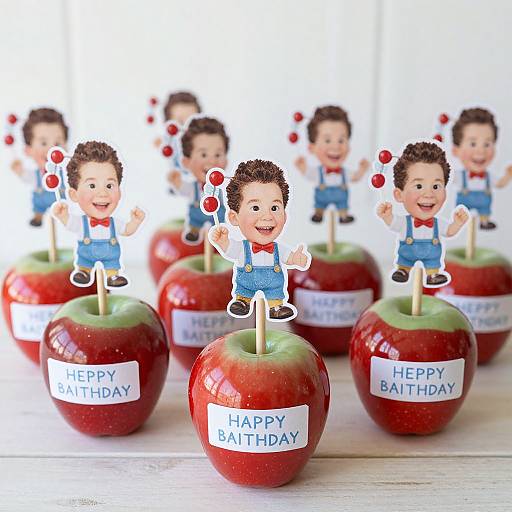 Little Man 1st Birthday Candy Apples