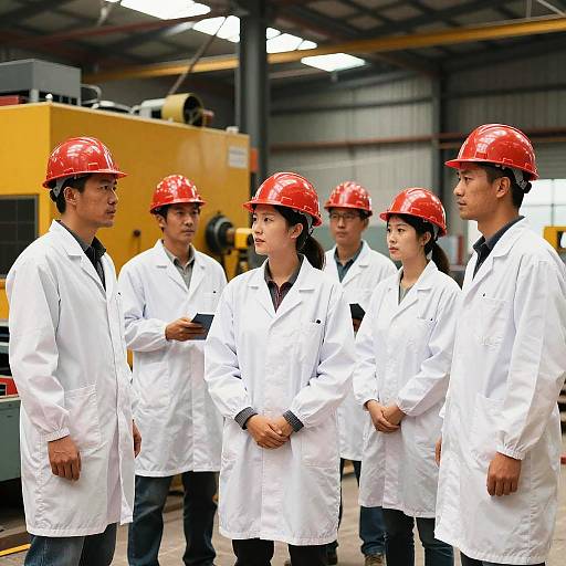Team of Construction Workers in Workshop