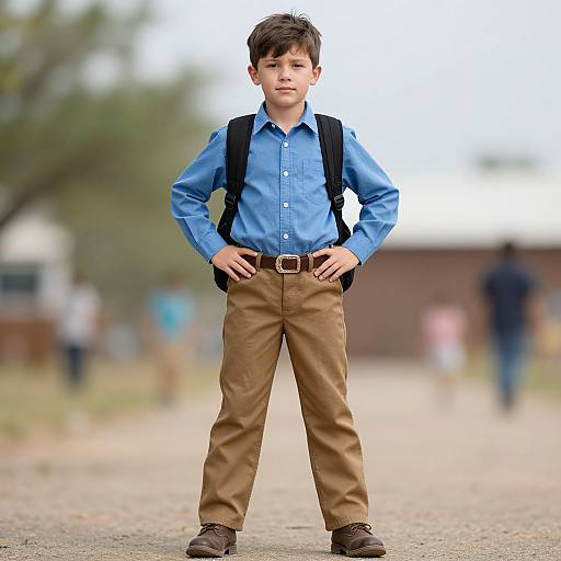 Man in Cotton Trousers Outdoors