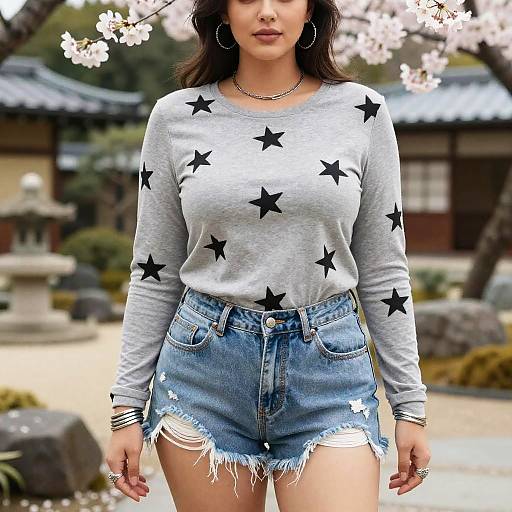 Curvy Woman in Casual Zen Style