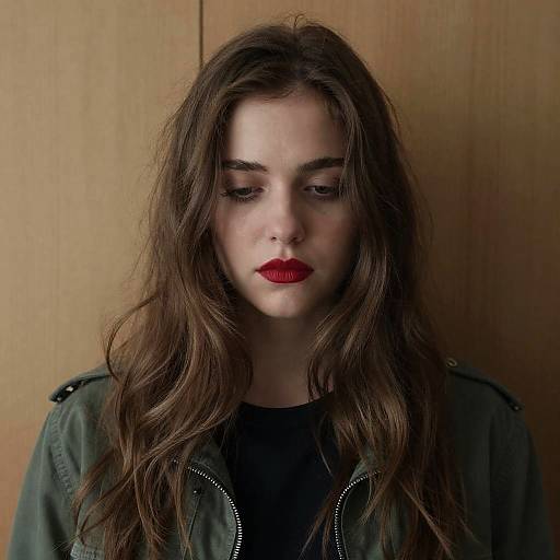 Somber Portrait of a Young Woman