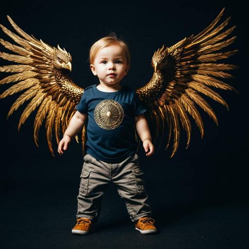 Phoenix Toddler with Golden Wings