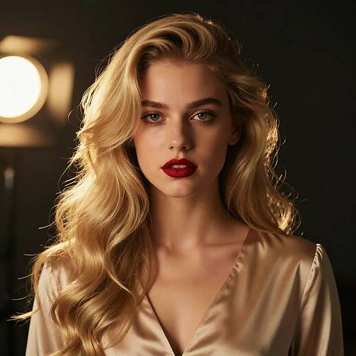 Photorealistic Portrait of Blonde Woman