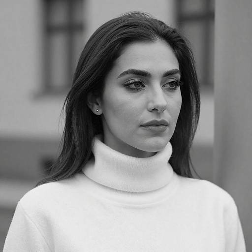 Elegant Black and White Portrait of Woman