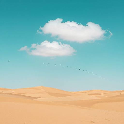 Endless Sand Dunes Under Turquoise Sky