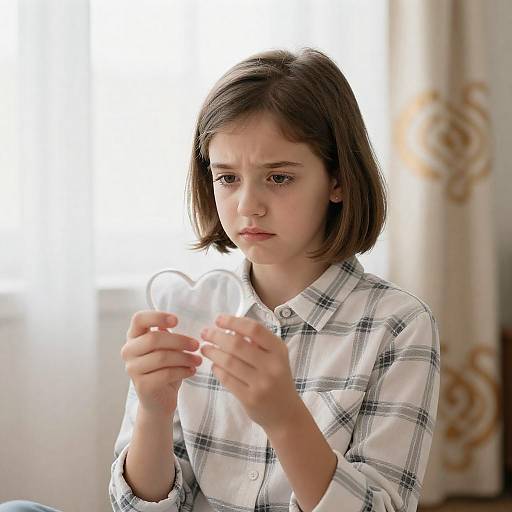 Captured Emotion: Young Girl with Heart