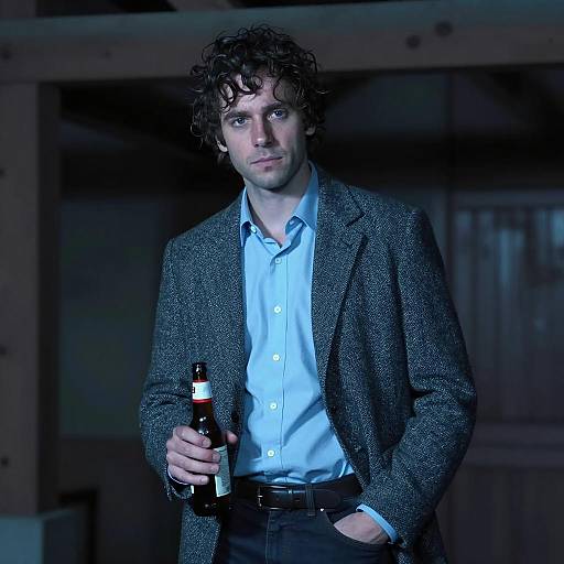 Mysterious Man in Industrial Setting