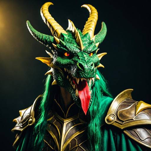 Green Fantasy Dragon Cosplay Costume