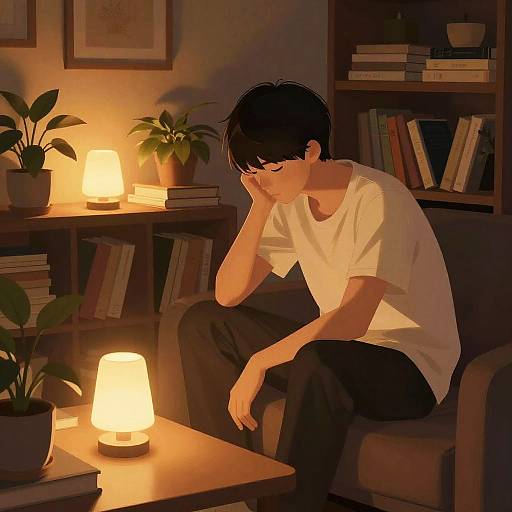 Cozy Introspective Room Scene