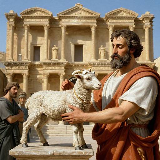 Israelite High Priest Sacrifice Scene