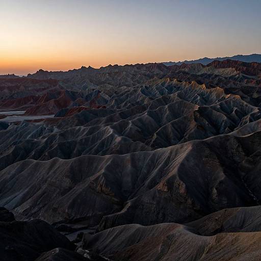 Morphing Mountain Range at Dawn and Dusk