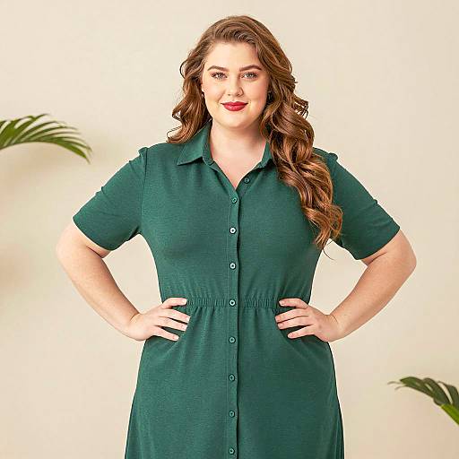 Confident Plus-Size Woman in Costume