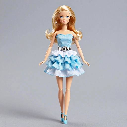 Barbie Doll in Blue Mini Skirt