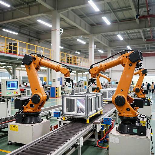 Futuristic Modular Building Factory Interior