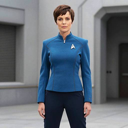 Star Trek Woman in Blue Uniform