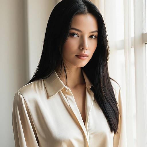 Realistic Portrait of Elegant Woman