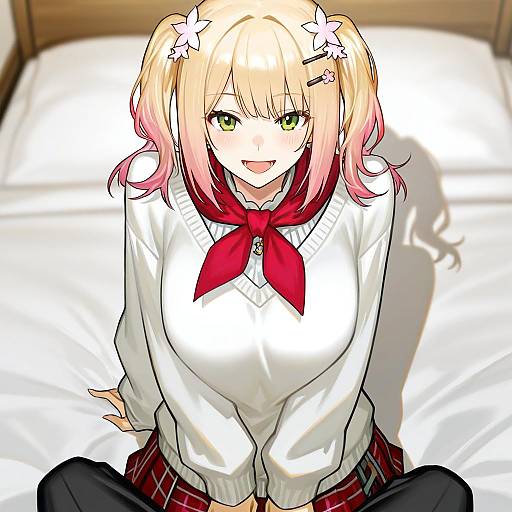 Illustration of Momosuzu nene (casual), hololive in the style of Nishikujic