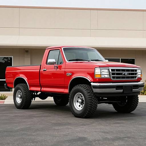 Shiny Red 1989 Ford F-250 Pickup