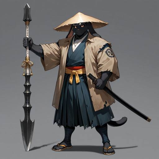 Samarai Rabbit Warrior in Kimono Samarai Rabbit Warrior in Kimono