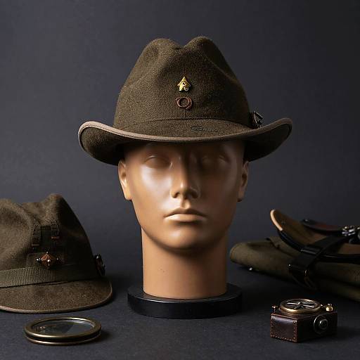 WW2 German Soldier Hat Display