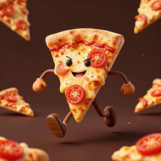 Mischievous Running Pizza Slice