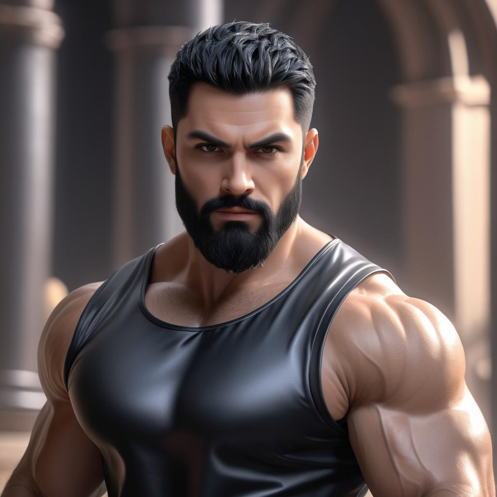 Muscular Fantasy Man in Ultra-Realistic Detail