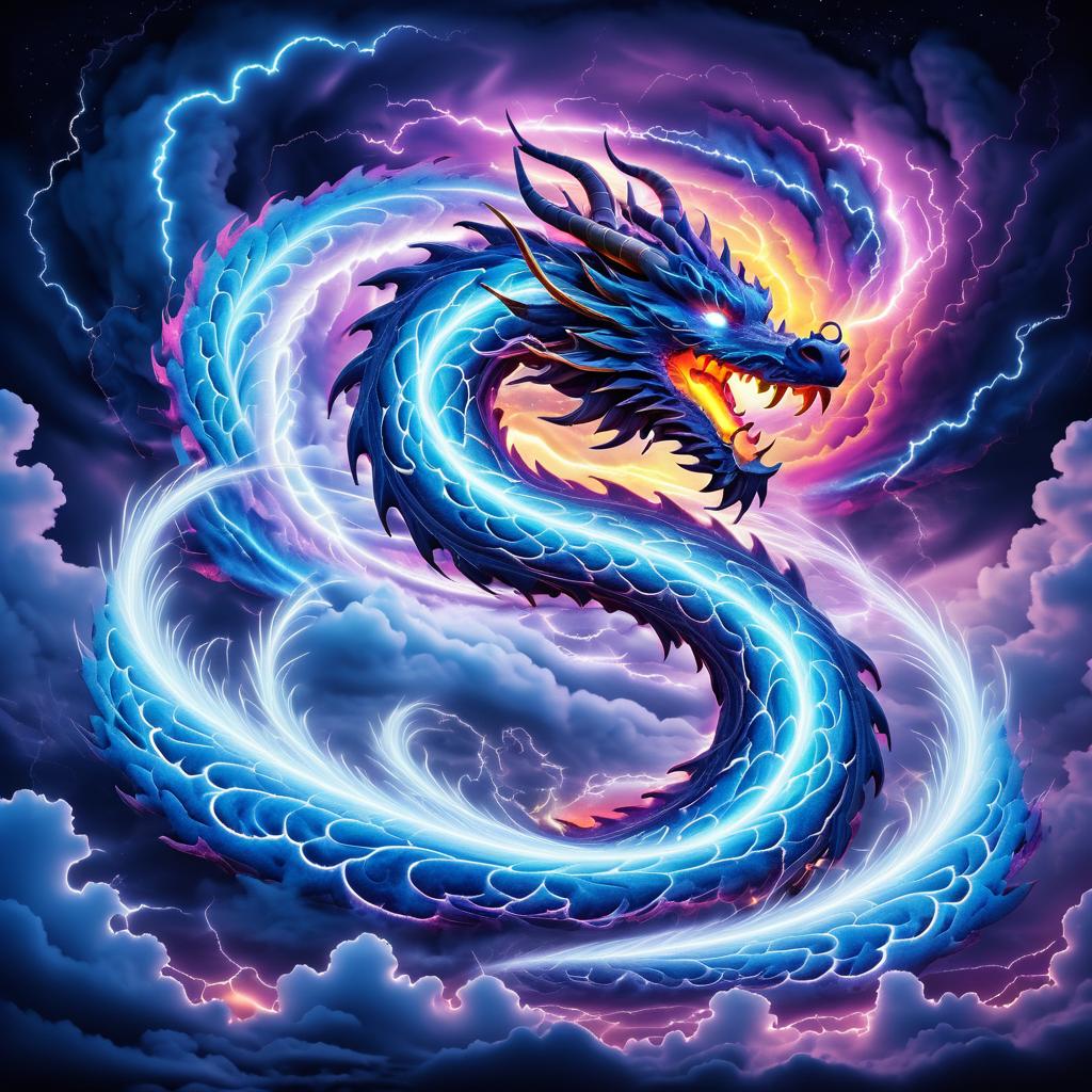 Surreal Dragon of Clouds and Lightning