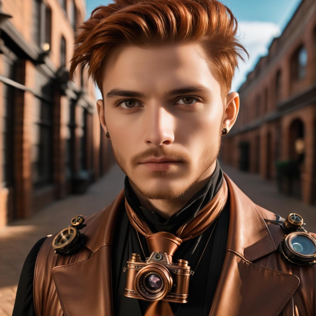 Steampunk Close-Up with Male Model