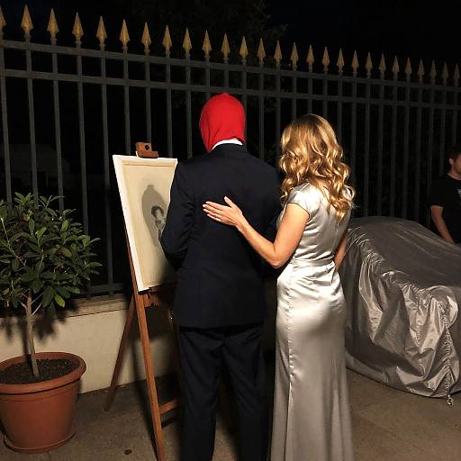 Mysterious Nighttime Scene with Figures