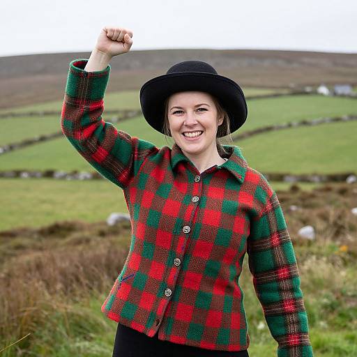 Vibrant Woman in Fighting Irish Costume