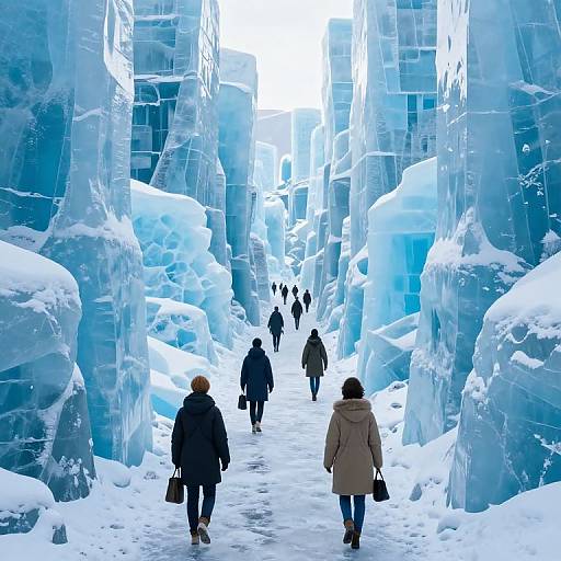 Surreal Glacier City Digital Art