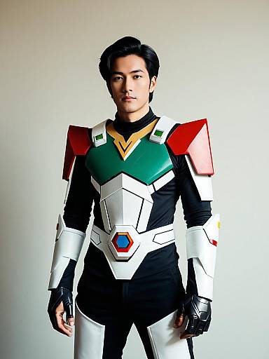 Man in Voltron Cosplay Costume