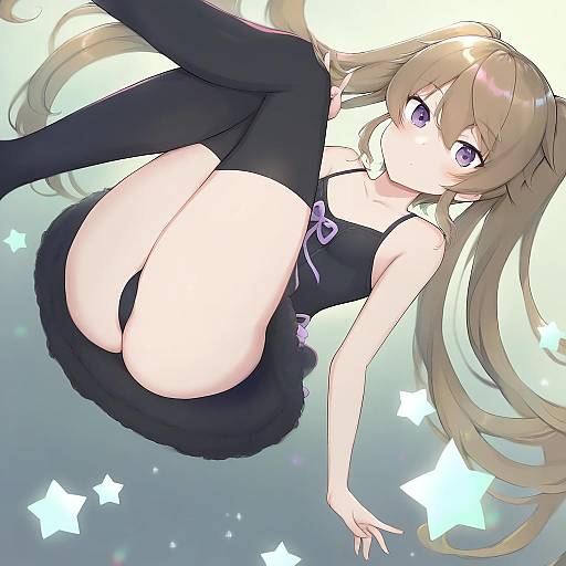 Illustration of Arisaka mashiro, ao no kanata no four rhythm in the style of Milka (milk4ppl)