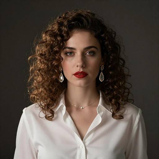 Elegant Portrait of a Woman in Satin