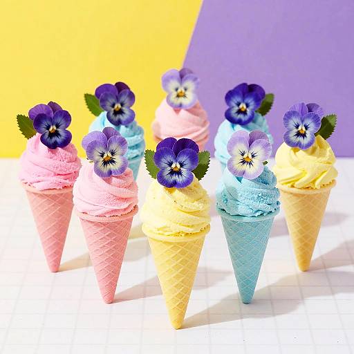 Vibrant Cotton Candy and Violets