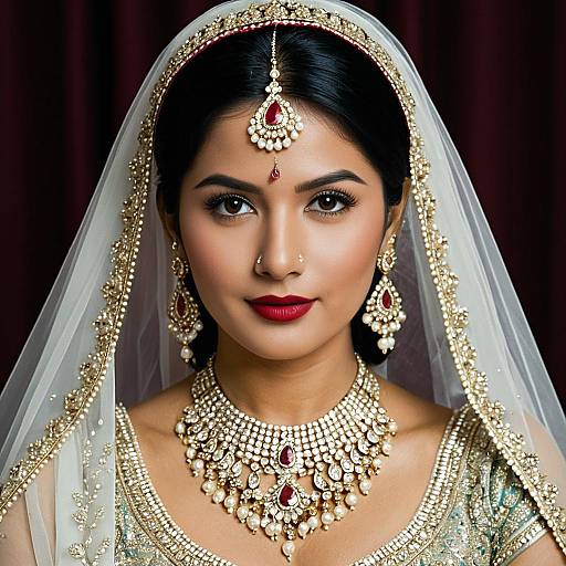 Elegant Indian Bride with Stunning Jewelry