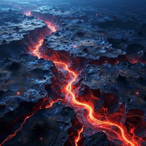 Abstract Tectonic Plates Shifting