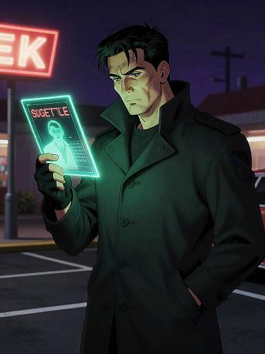 Tired PI in Cinematic Diner Scene