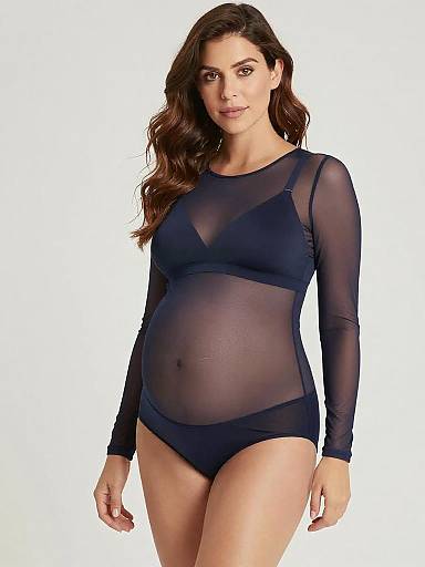 Elegant High-End Maternity Lingerie Portrait
