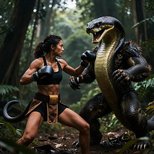 Epic Jungle Battle Portrait