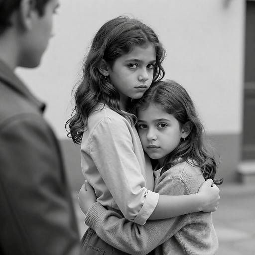 Serious Sisters: A Timeless Moment