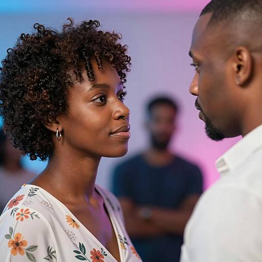 Intimate Close-Up of Two People