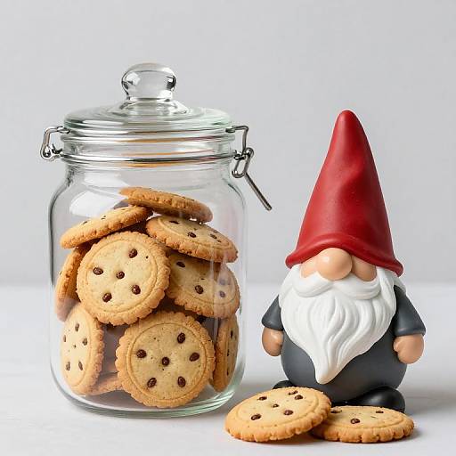Charming Gnome Cookie Jar Design