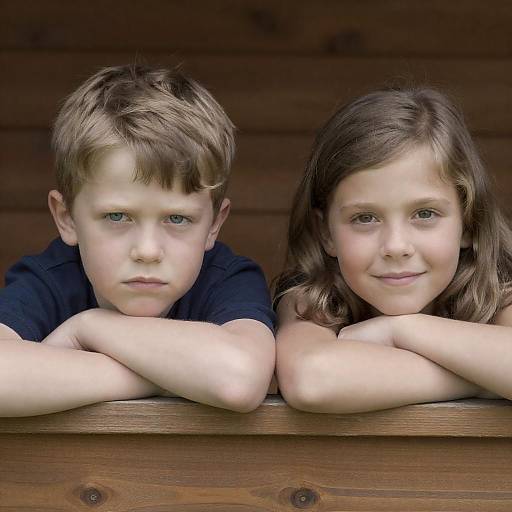 Close-Up of Two Children in Nature
