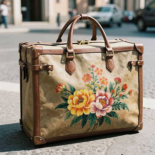 Floral Trunk Bag in Sunny Rome