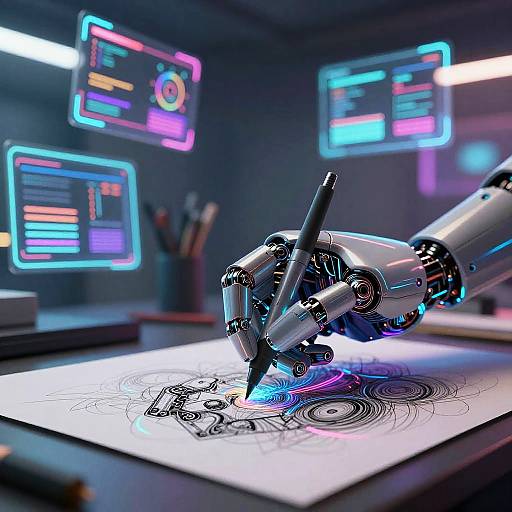 Futuristic AI Digital Art Creation