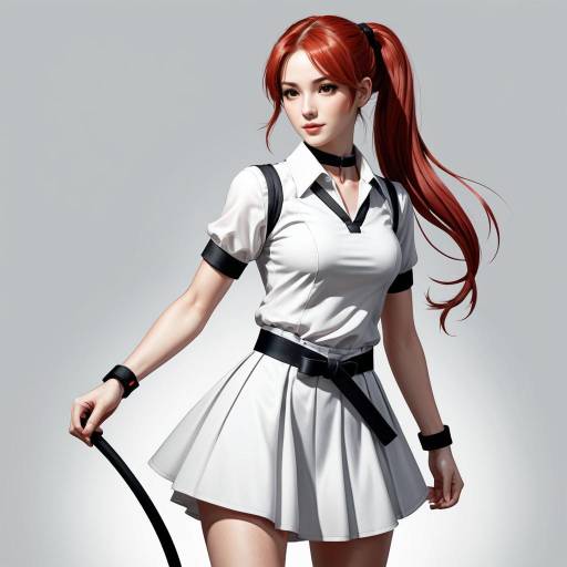 Confident Anime Character with Jump Rope