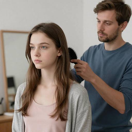 Indoor Portrait of Young Couple