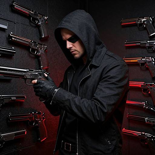 Agent 47 Selecting Weapon Portrait